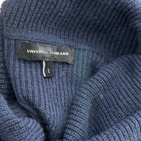 Universal Standard Navy Blue Aso Ribbed Turtleneck Sweater - Picture 10 of 12